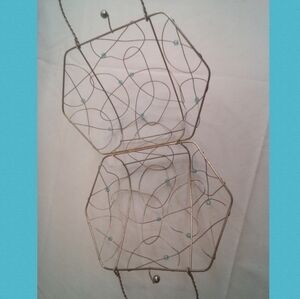 BASKET Blue beaded Purse